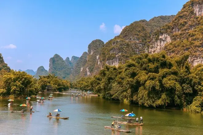 崇左自然风光_广西5天4晚全景跟团游_桂林阳朔北海涠洲岛河池巴马崇左德天瀑布旅游攻略